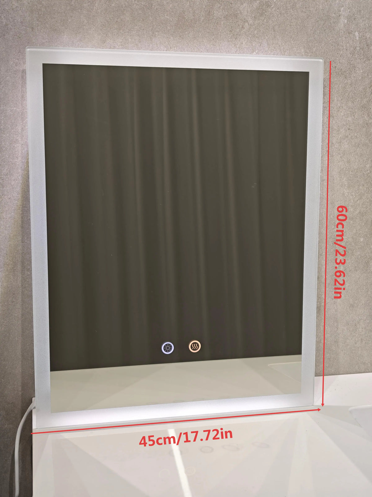 Espejo de baño LED con antivaho y luz tricolor
